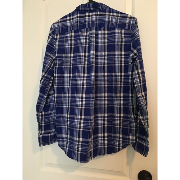 Ralph Lauren Boys Blue White Plaid Button Down Shirt Size XL - Picture 6 of 8